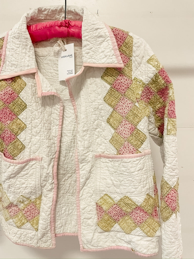 Green & Pink Patchwork Jacket