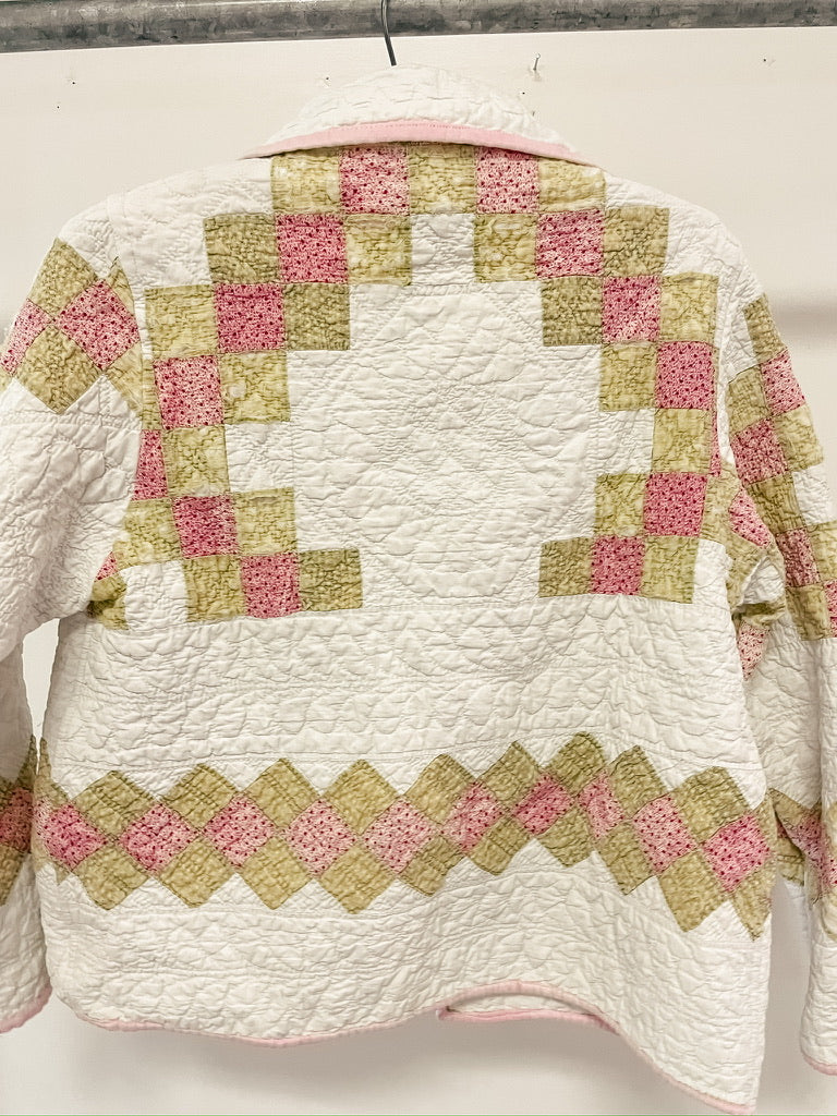 Green & Pink Patchwork Jacket