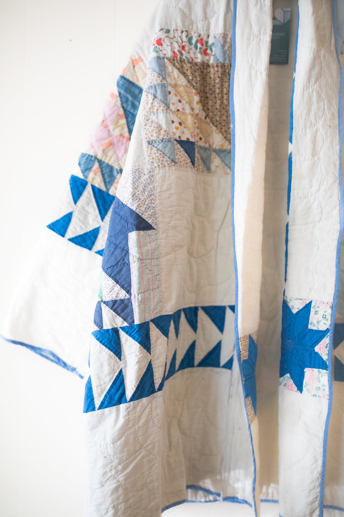 blue basket quilted jacket