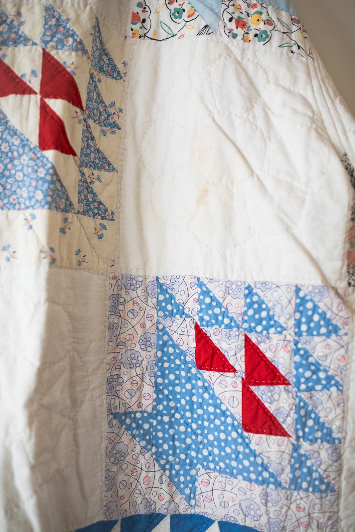 blue basket quilted jacket