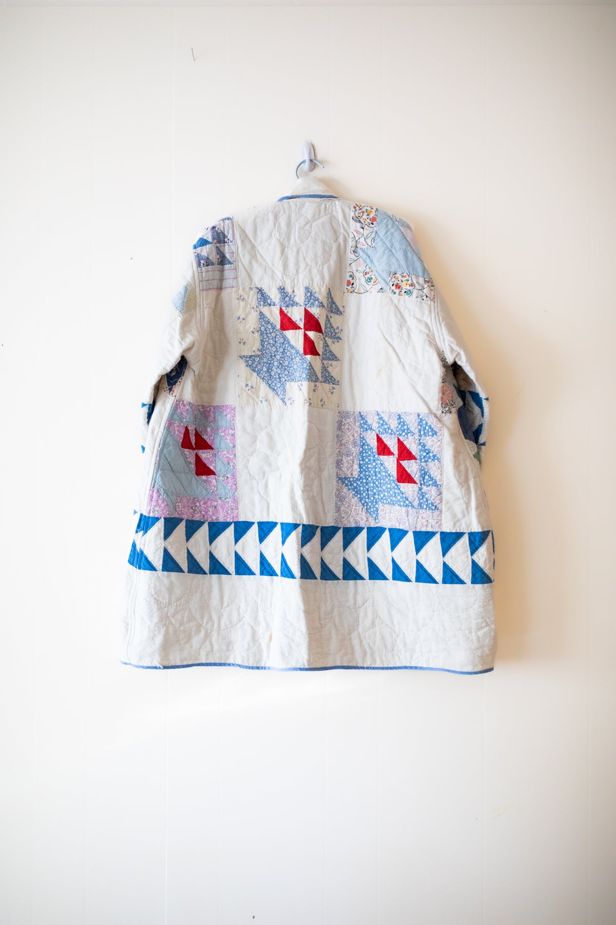 blue basket quilted jacket