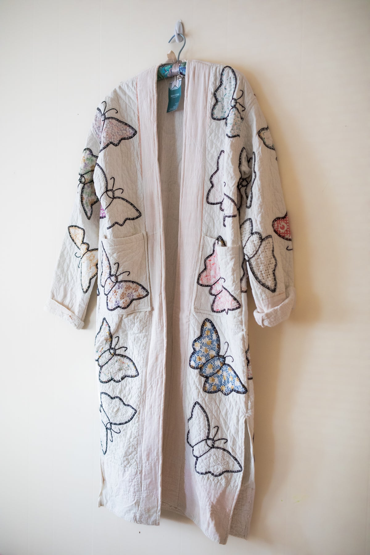butterfly applique quilted jacket