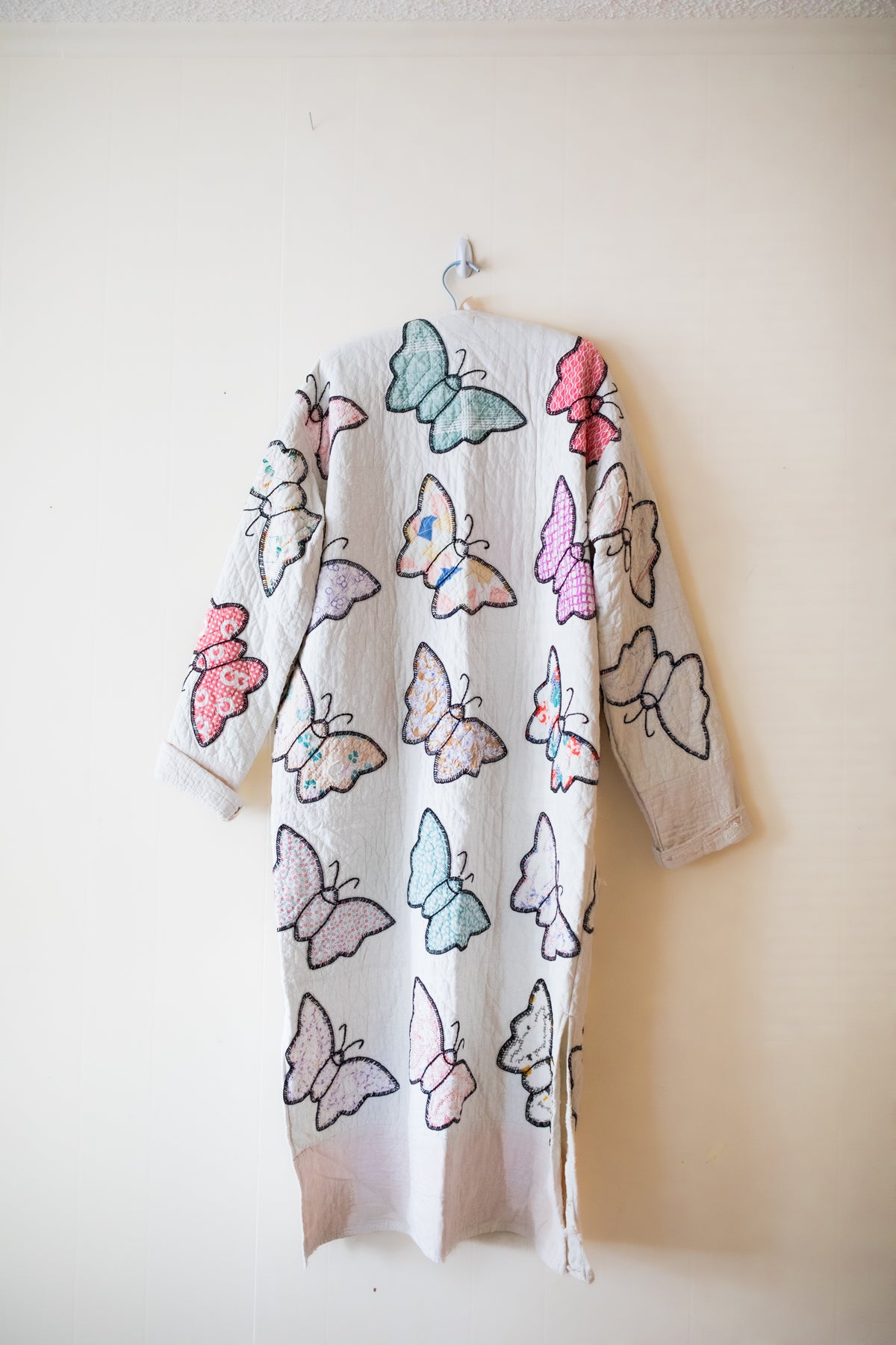 butterfly applique quilted jacket