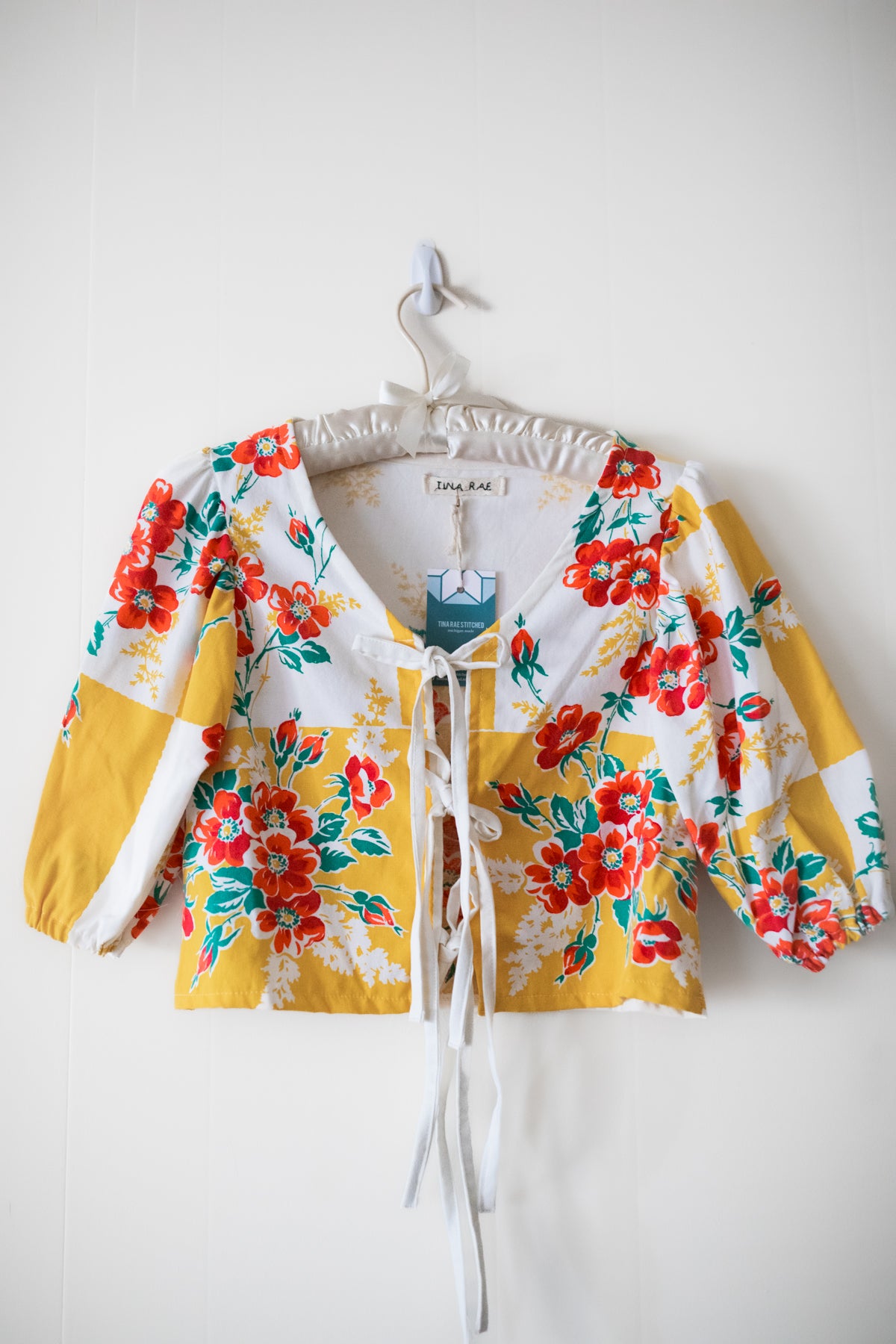 yellow picnic tie top