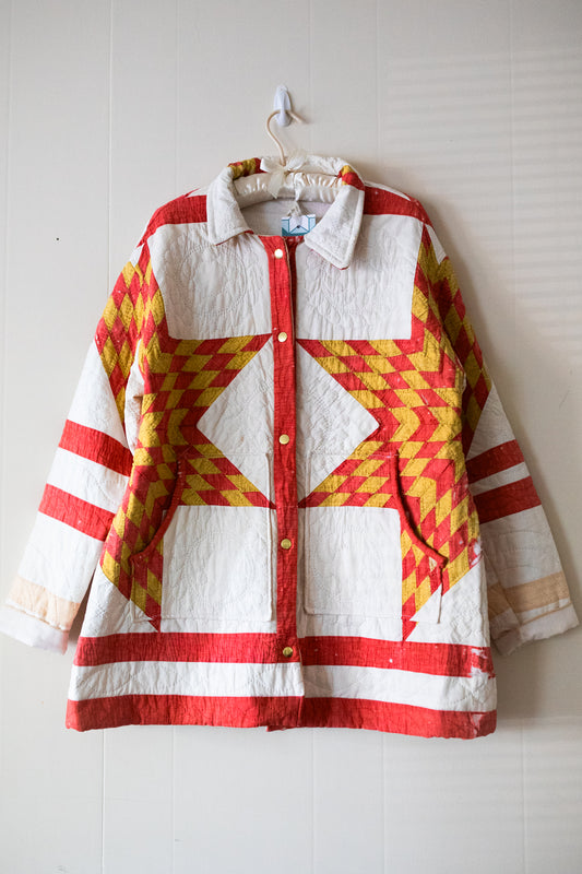 red lonestar quilted jacket