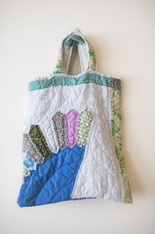 quilted book bag