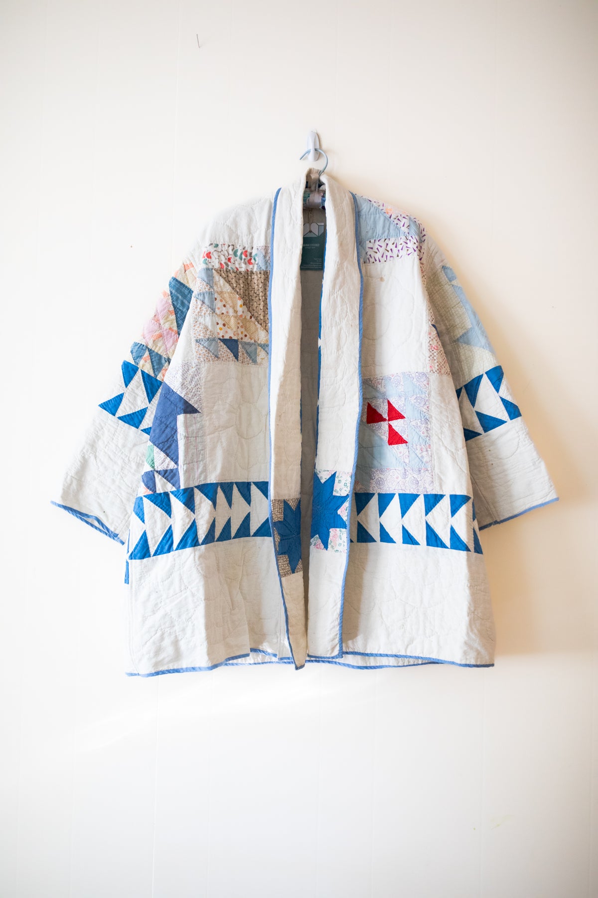 blue basket quilted jacket