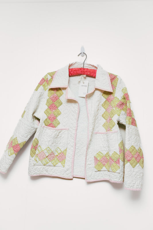 Green & Pink Patchwork Jacket